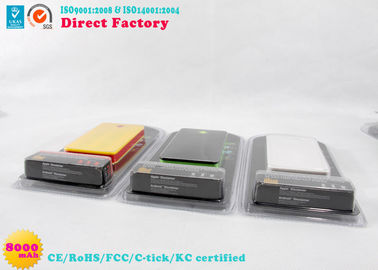 پلاستیک OEM / ODM لیتیوم پلیمر باتری 8000mah موبایل بانک قدرت برای محصولات دیجیتال